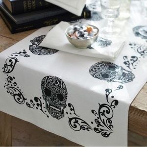 Pottery Barn Day of the Dead Halloween Runner